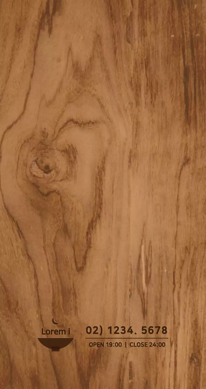 Promote and inform a restaurant with an emotional and simple wooden concept.