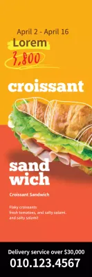 Yellow-orange photo highlights clean restaurant sandwich deal