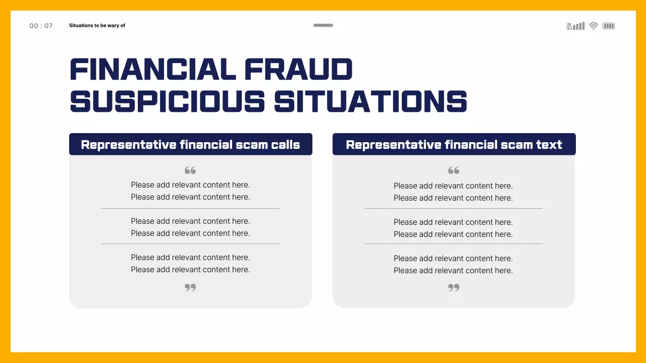 Financial Fraud Education Theme with Mobile Template