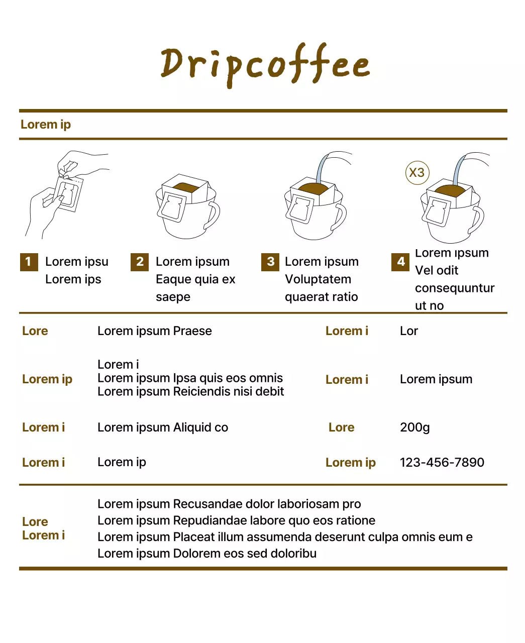 Desain sederhana dengan ilustrasi kucing berwarna cokelat seperti gambar