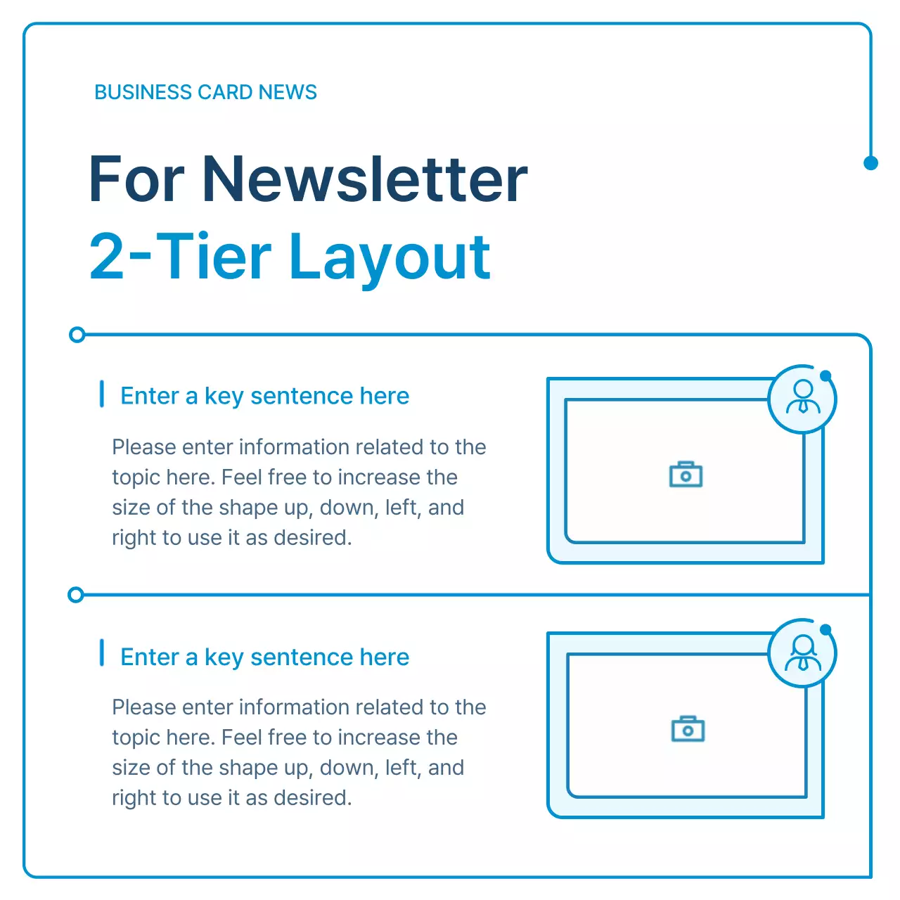 A guide to white and blue geometry for corporate newsletters
