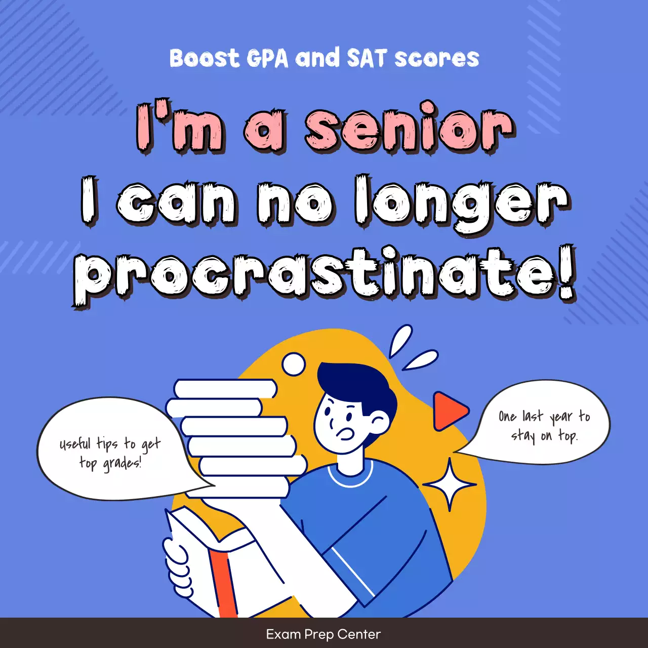 Blue Modern Exam Guide Instagram Carousel