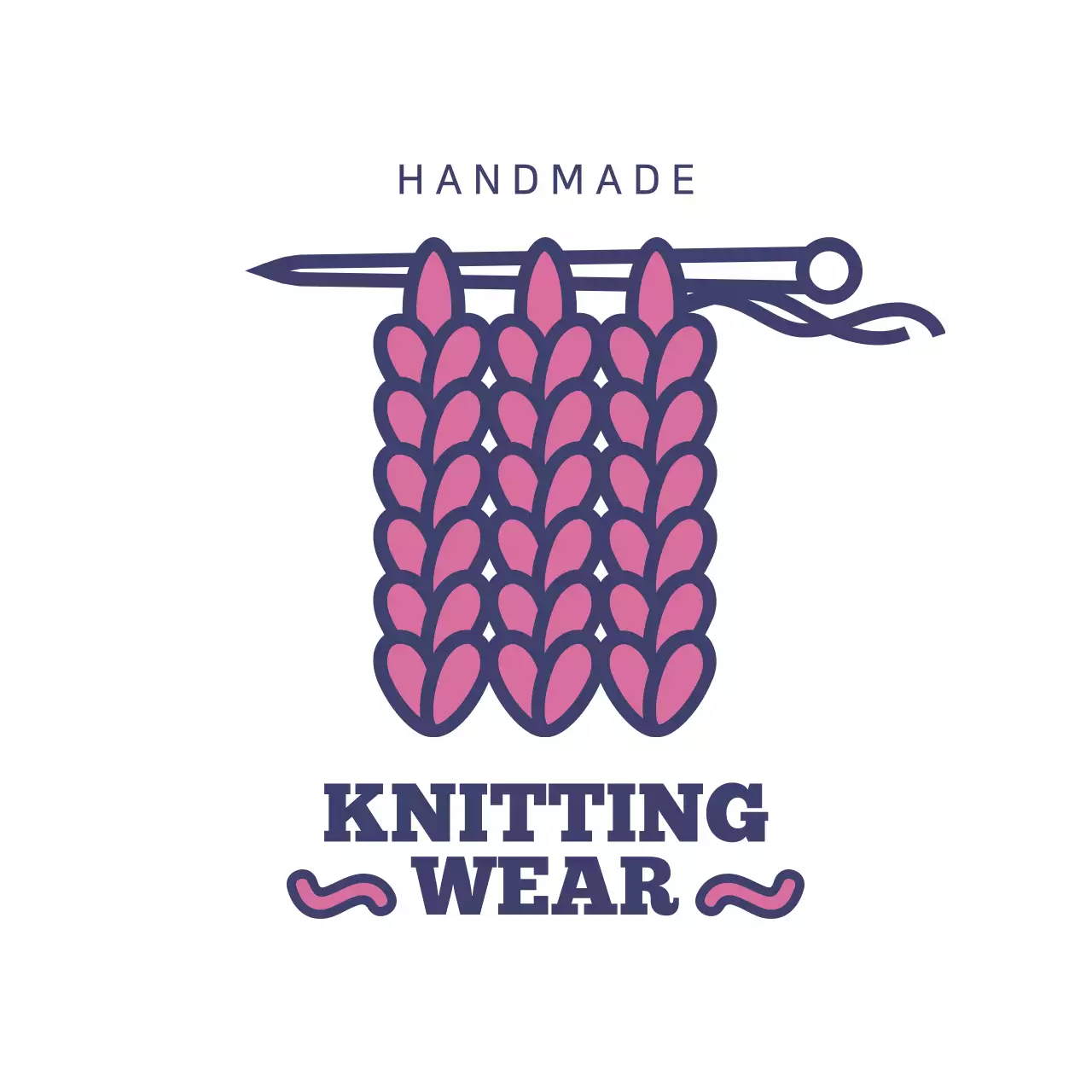 Pink Minimal Knitting Promotion Banner