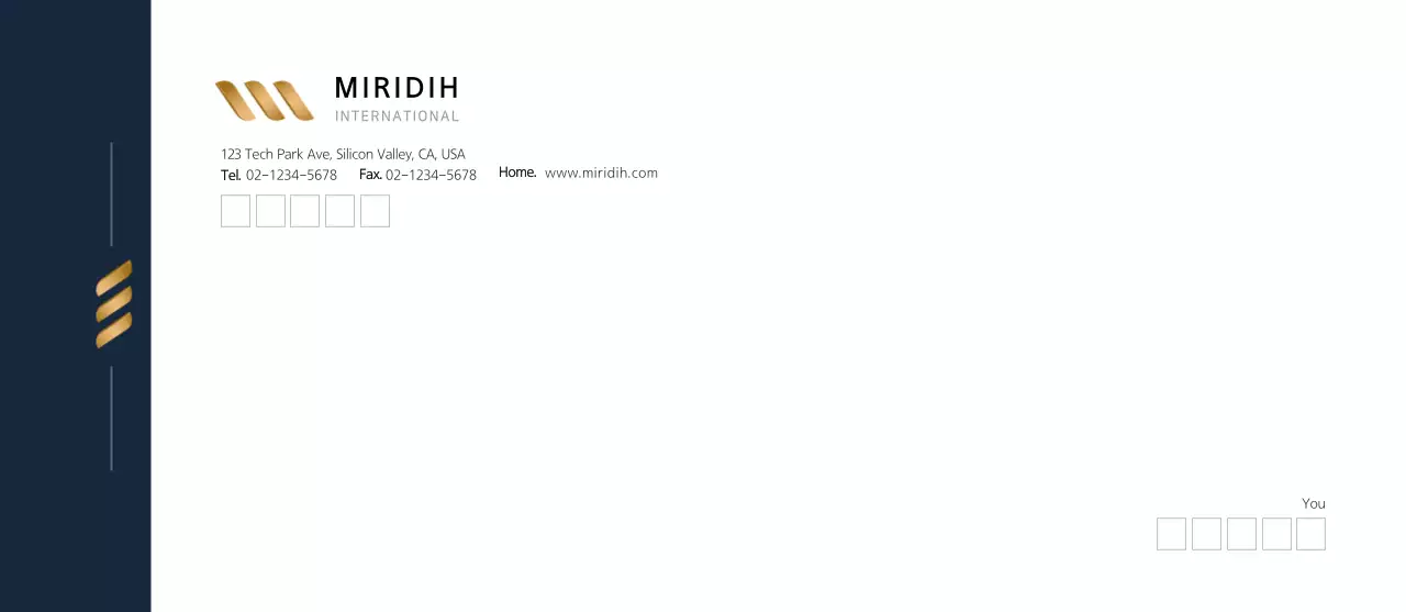 Navy Modern Corporate Colorful Envelopes