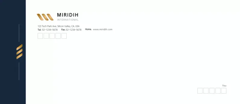 Amplop Kecil Berwarna Korporat Modern Angkatan Laut