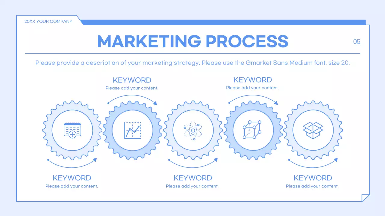 블루 모던 비즈니스 플랜 프레젠테이션