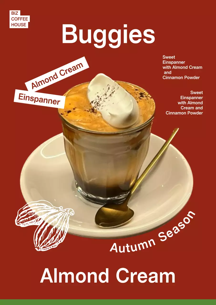 Menggunakan tipografi untuk mempromosikan menu kafe musim gugur yang baru dengan nuansa abad pertengahan