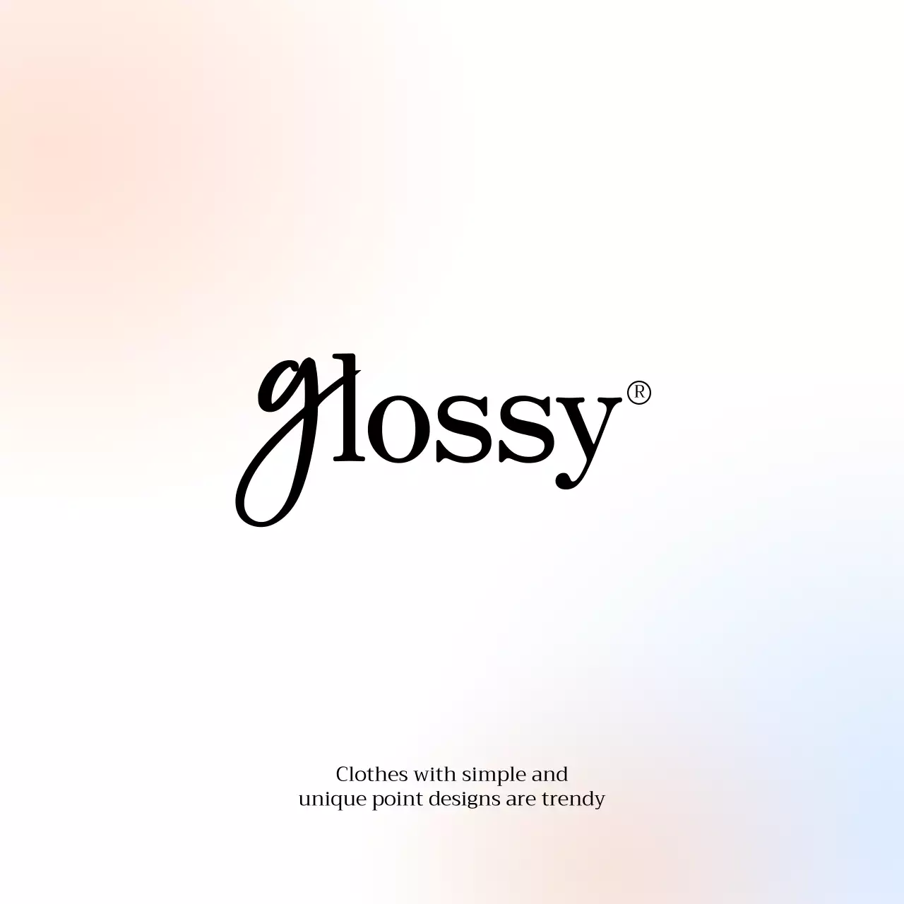 Glossy Simple Clothing Store with Gradients