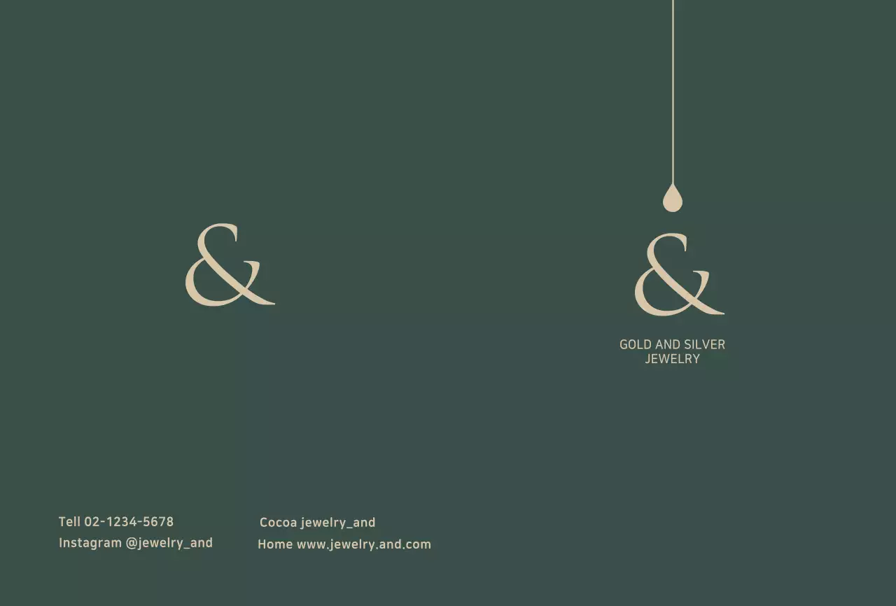 Thẻ bưu thiếp bảo hành sản phẩm phụ kiện sang trọng Deep Green