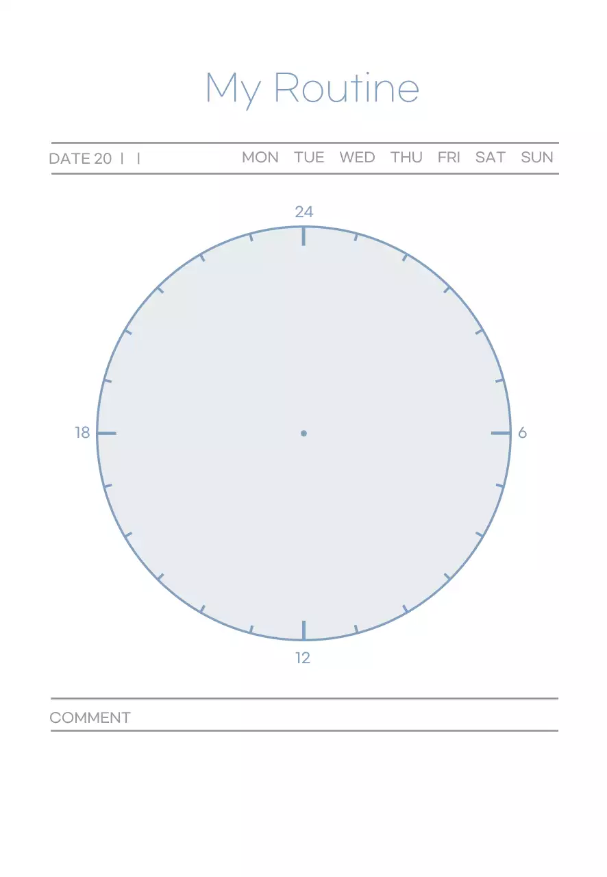 Kế hoạch đơn giản hình dạng màu xanh