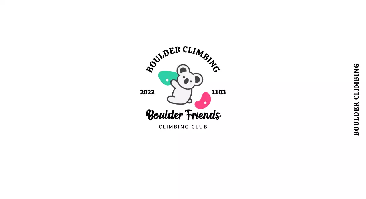 A simple and cute climbing club with colorful colors and koalas