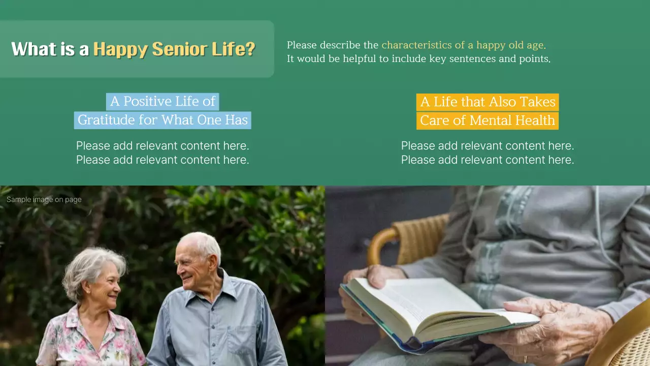 Green Elegant Senior Lecture Invitation Presentation