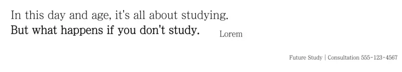 Banner de promoção de estudo minimalista preto