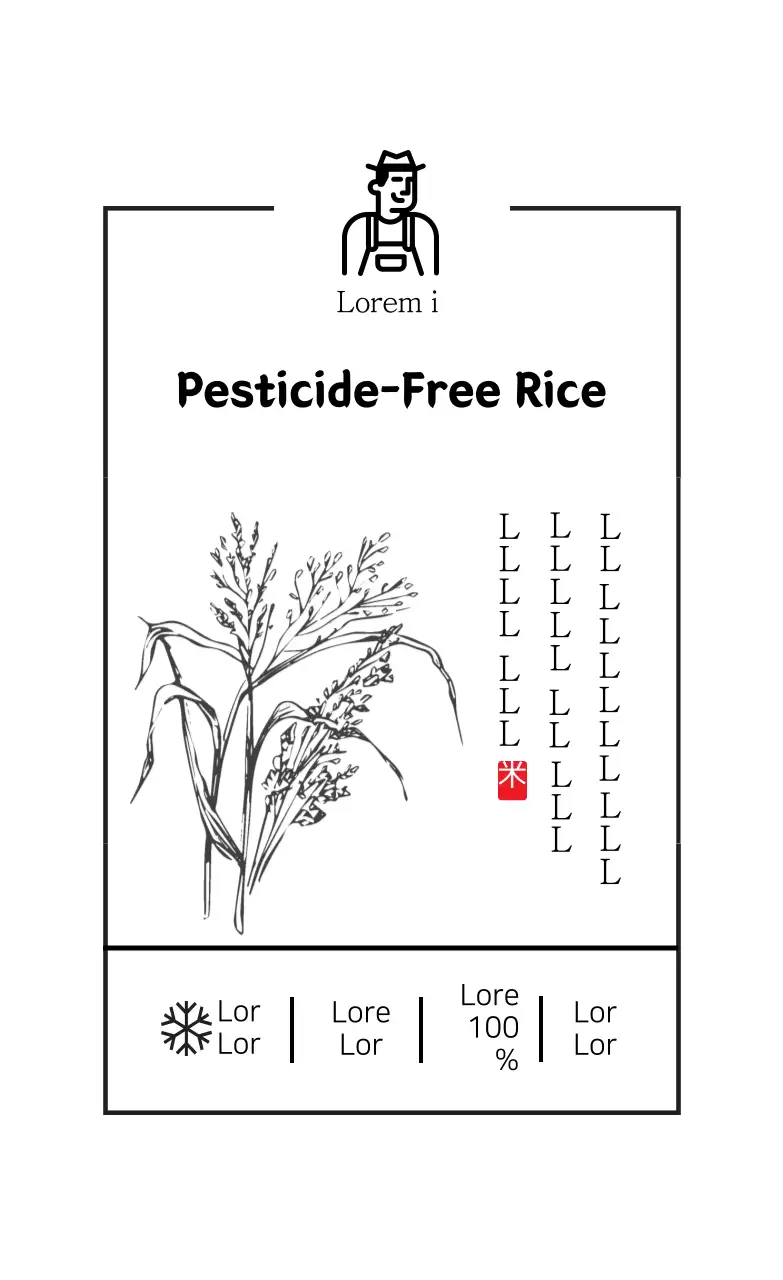 Nhãn nông sản đơn giản truyền thống màu trắng