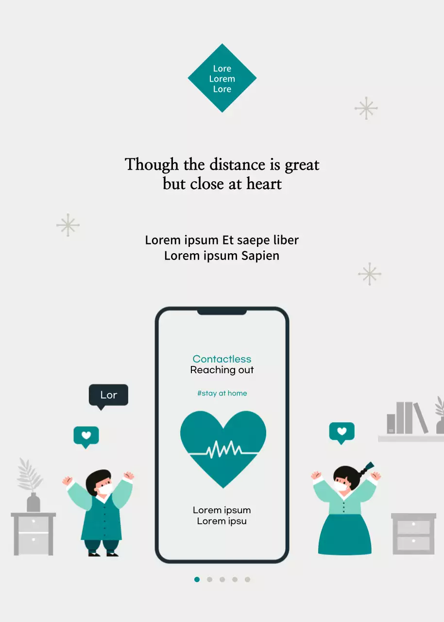 Poster Promosi Nirkontak Modern Warna Teal