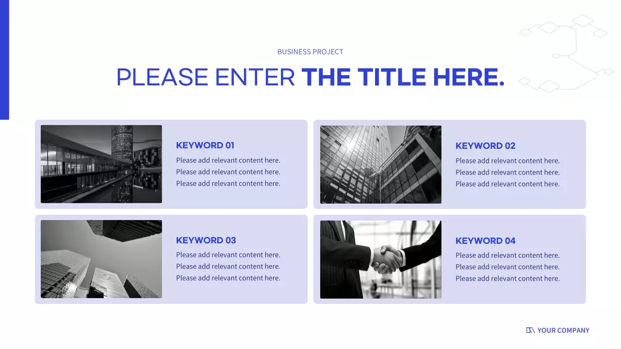 Clean business with white and blue tones