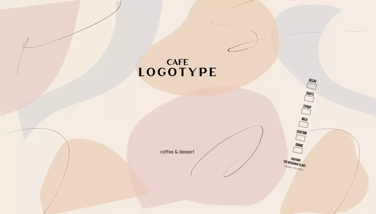 Beige Modern Shapes Pattern