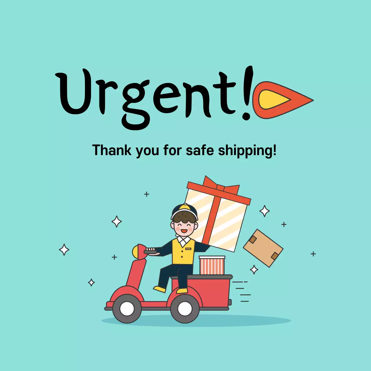 Mint Trendy Shipping Announcement Banner