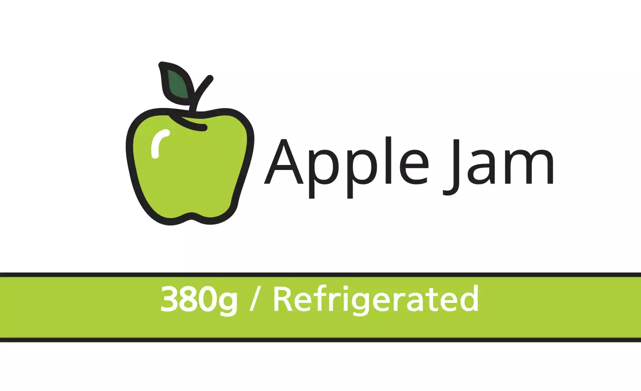 Banner de rótulo de geléia simples verde