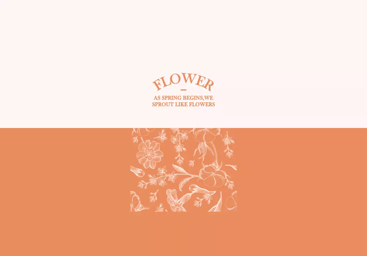 Gaya pola ilustrasi bunga dan daun yang penuh warna, berwarna cerah, dan sentimental untuk barang dagangan pribadi