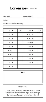 Clean, stylized laundry check form