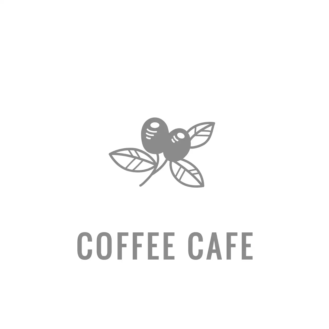 A gray, vintage-style symbolic textual cafe logo