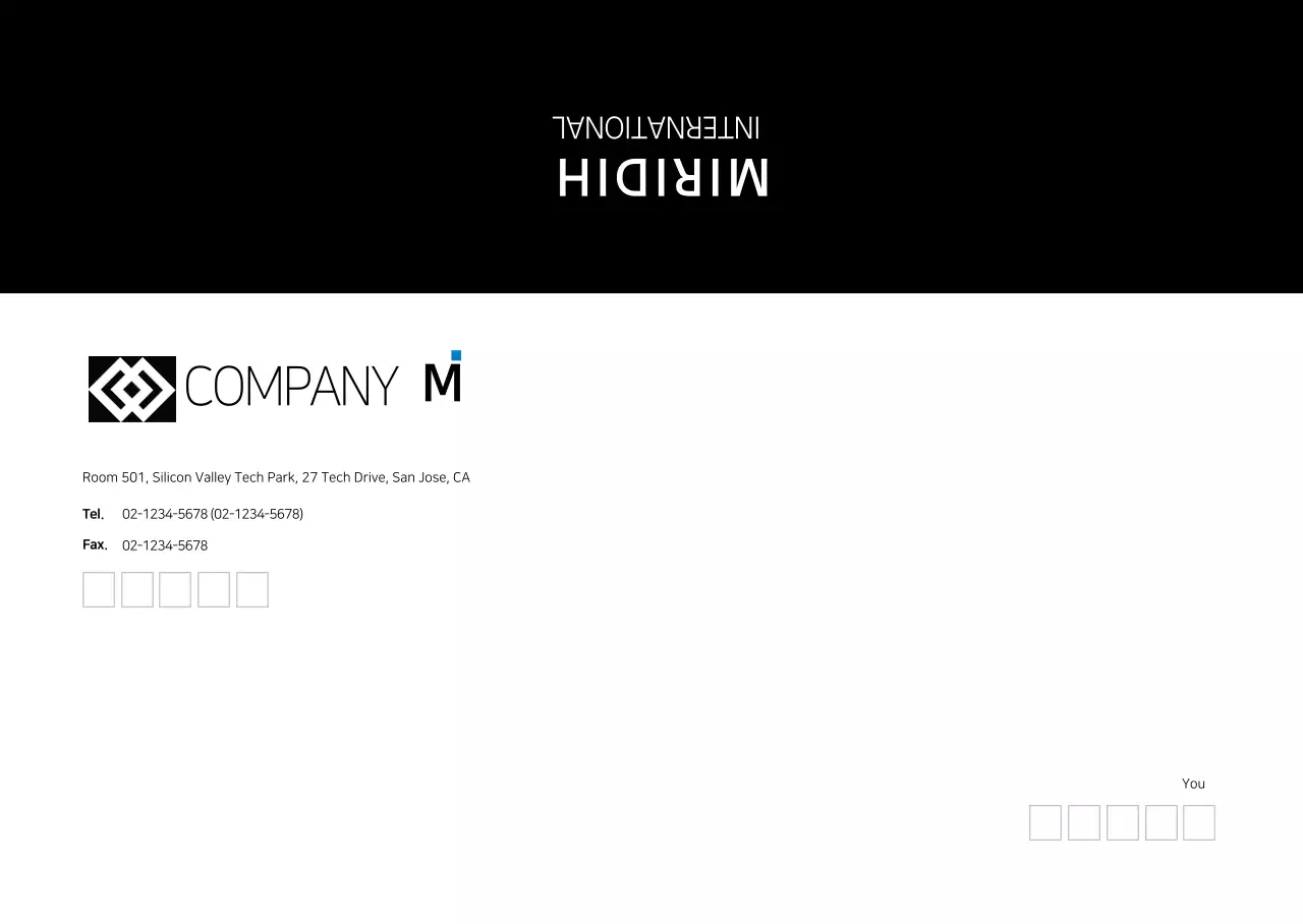 Amplop Tiket Perusahaan Modern Sederhana Hitam