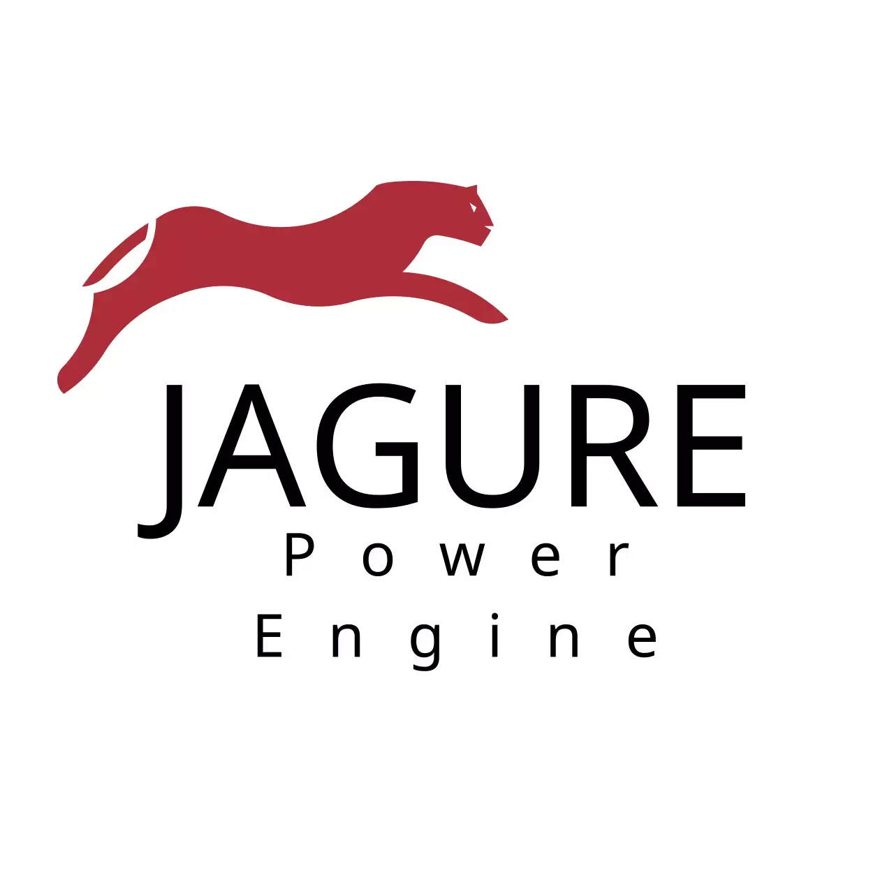 Logotipo de propaganda do motor moderno vermelho