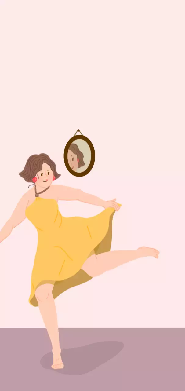 Yellow Minimal Dance Invitation Wallpaper