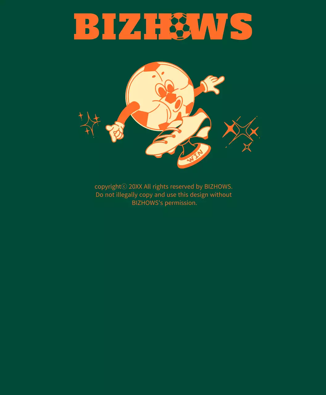 Kaos untuk klub sepak bola favorit Anda dengan karakter bola sepak yang memenangkan piala