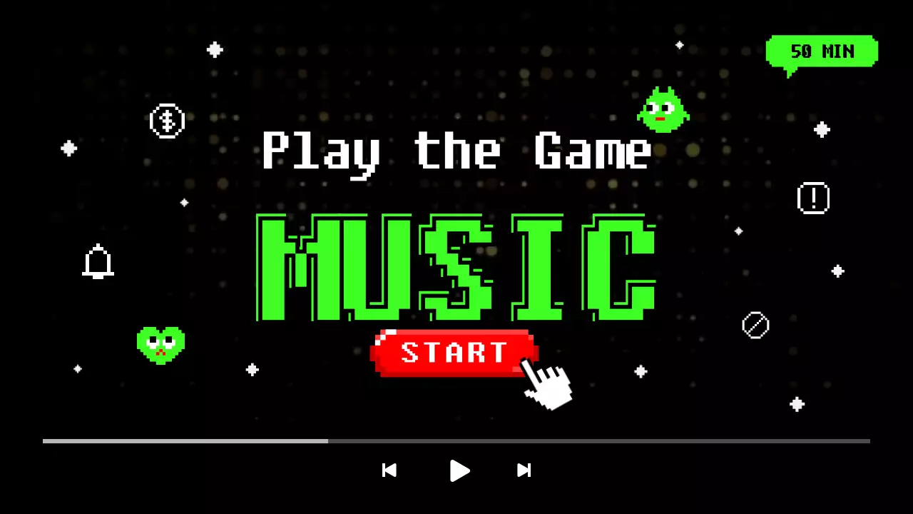 그린 레트로 뮤직 플레이리스트 유튜브 썸네일