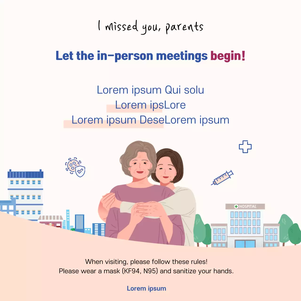 Beige Simple Reunion Announcement Banner