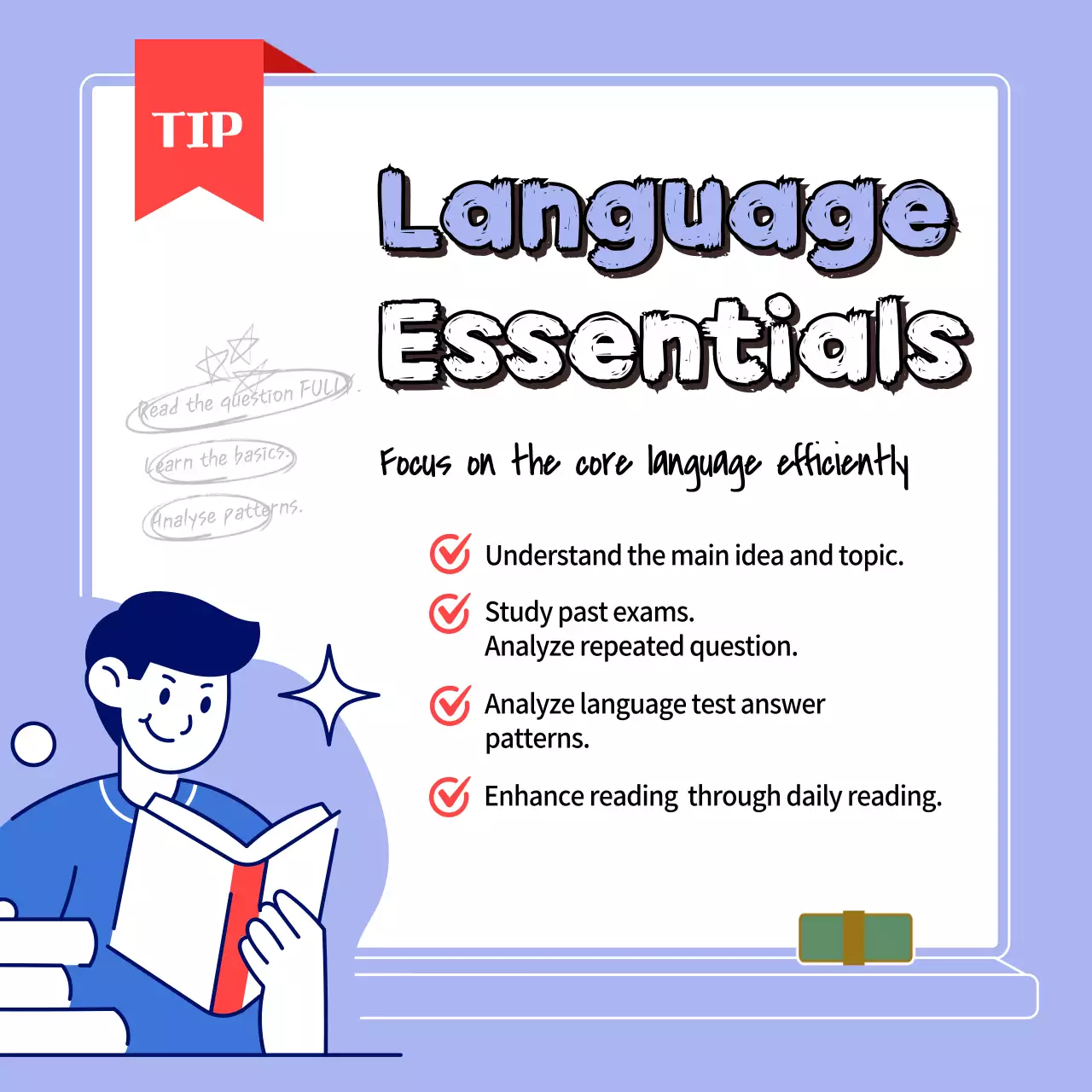 Blue Modern Exam Guide Instagram Carousel