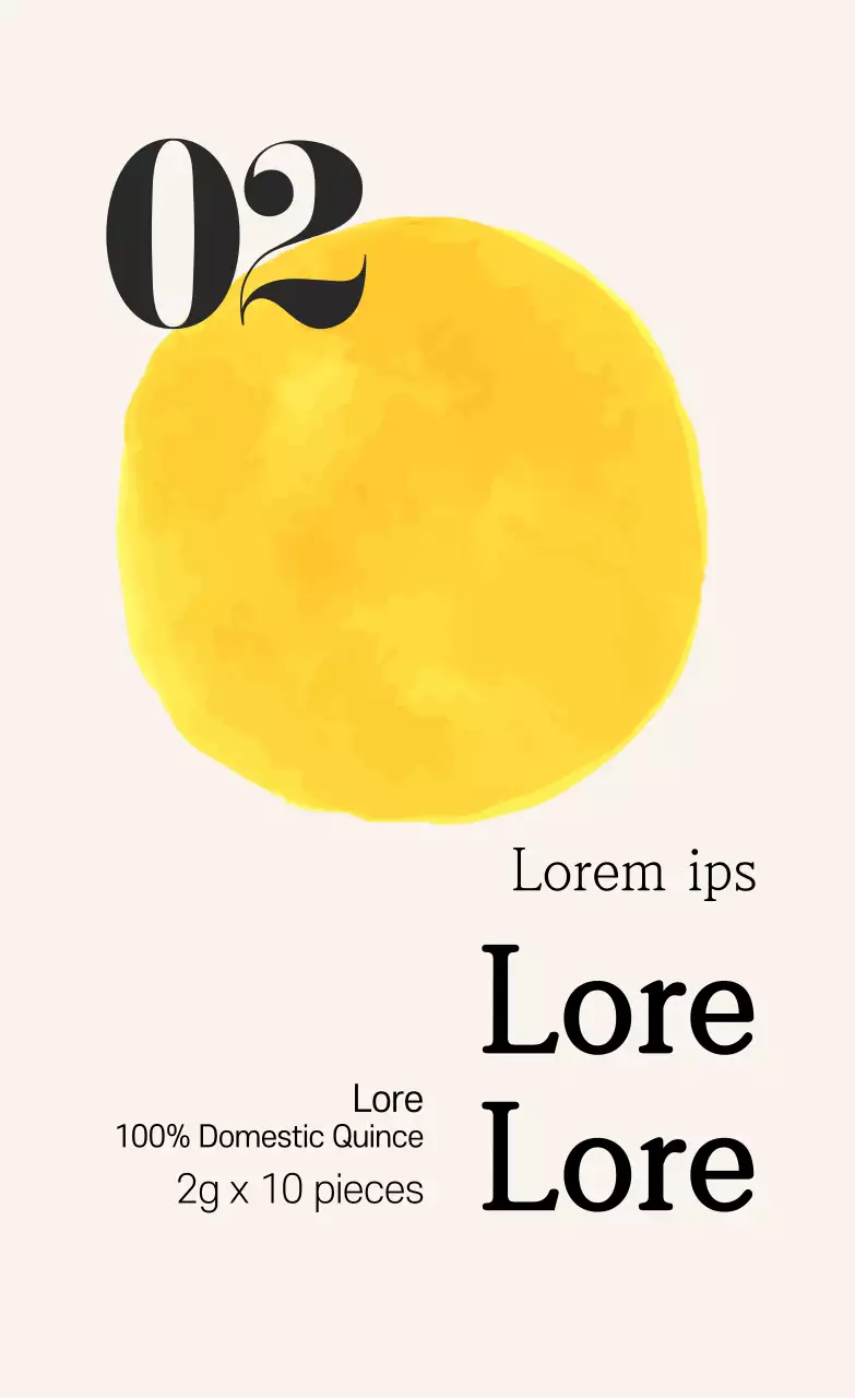 Nhãn túi trà mộc qua quán cà phê minh họa màu vàng