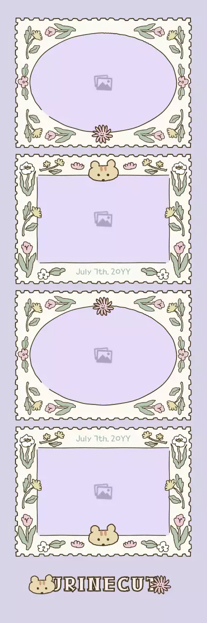 Layout de álbum de recortes floral pastel