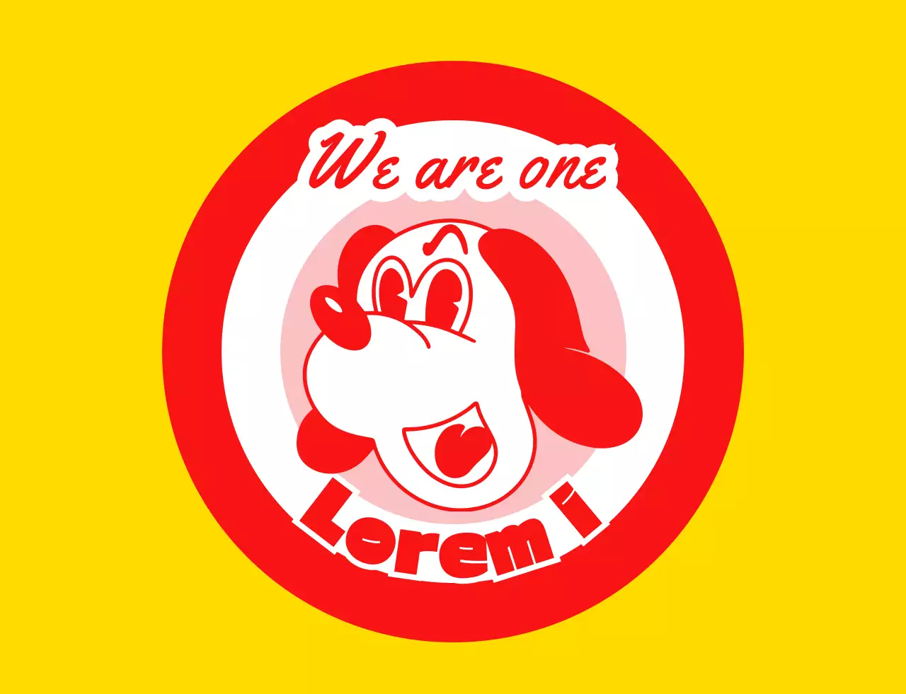 Yellow puppy illustration school group t-shirt