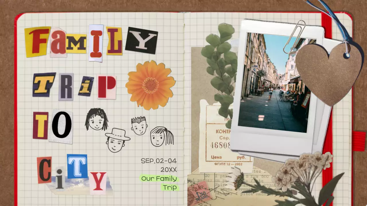 브라운 빈티지 여행 일기 프레젠테이션