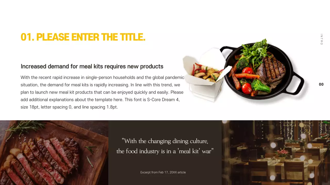 Presentasi Promosi Makanan Modern Kuning