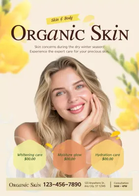 Beige Modern Skincare Promotion Poster