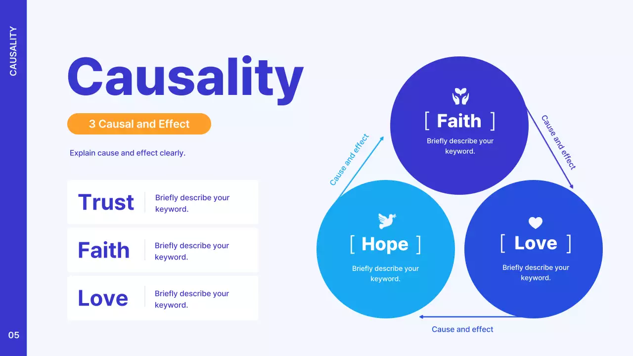 파랑과 주황색의 심플한 설득을 위한 비즈니스 제안서