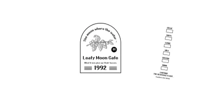 Promote and inform your cafe with a clean, black-and-white emblem logo