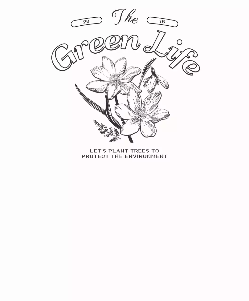 Barang-barang yang dipersonalisasi dengan gaya tata letak ilustrasi botani yang sentimental