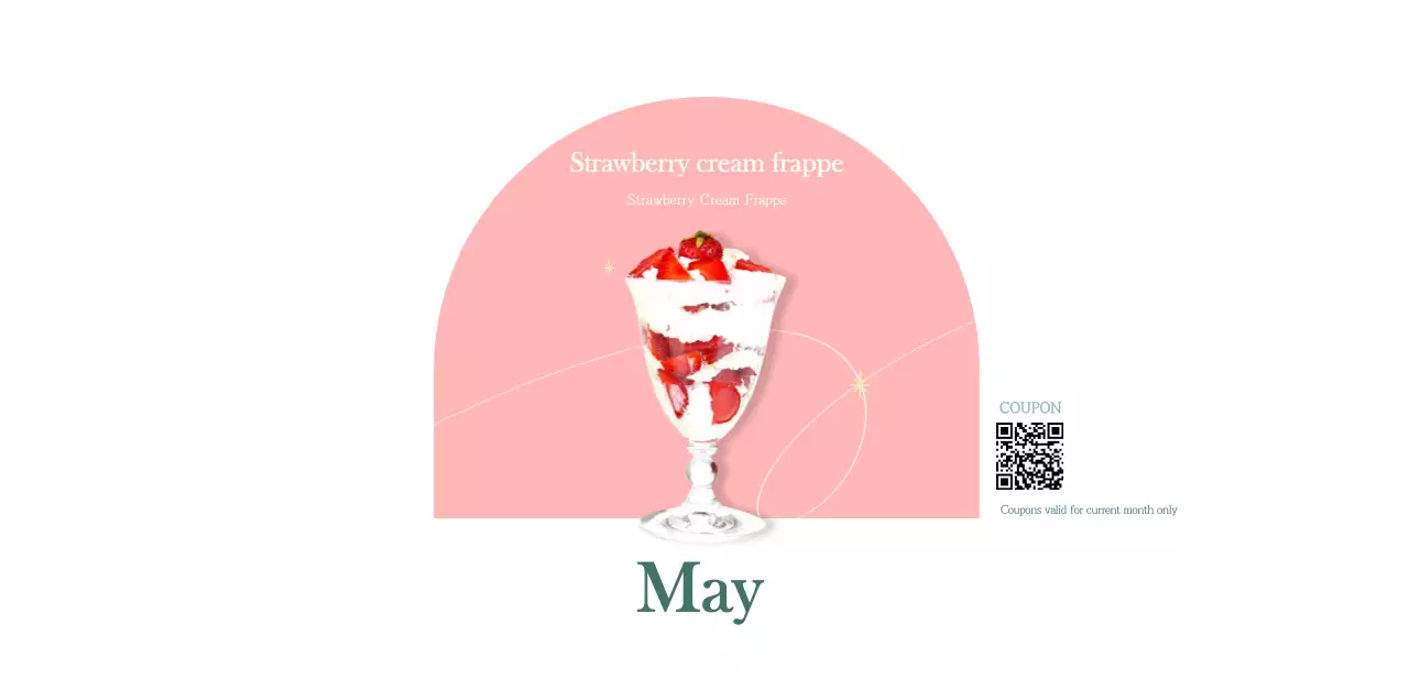 Cafe calendar with drink of the month recommendations