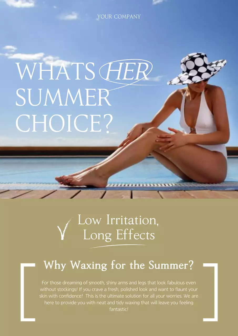 Beige Elegant Summer Promotion Poster