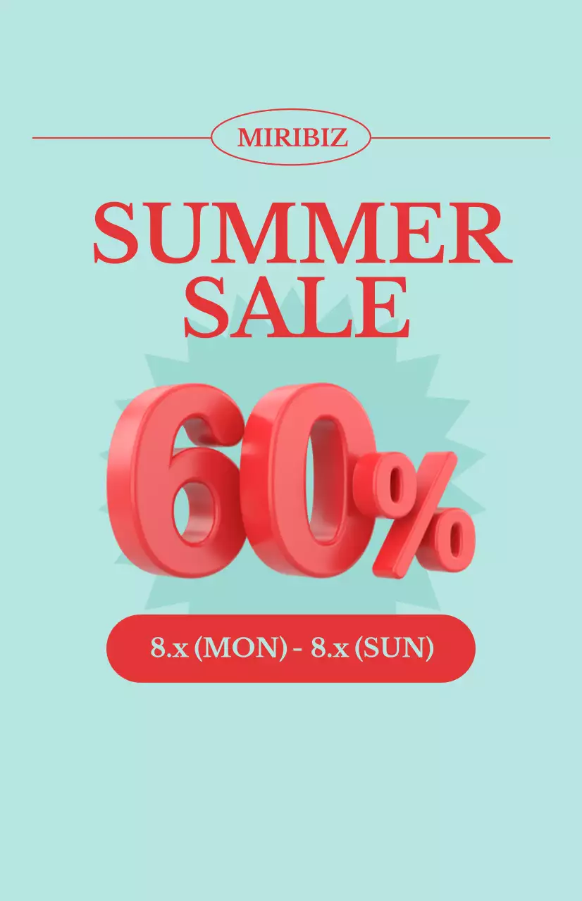 Cool summer sale promotion with a blue background