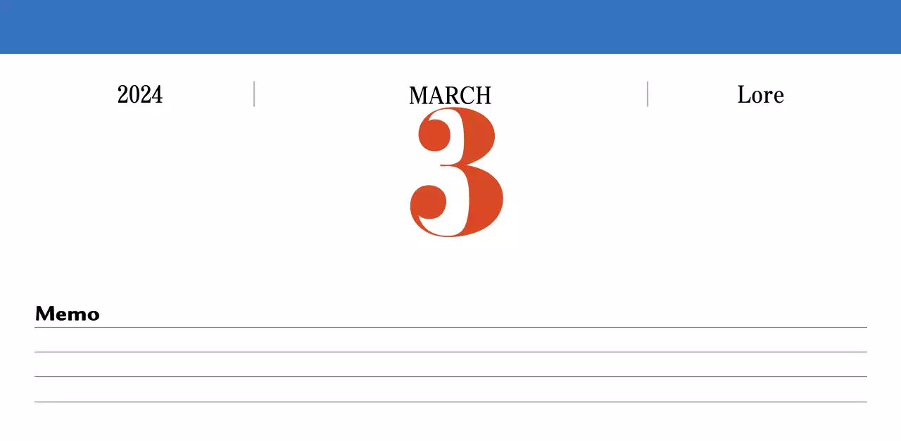 Lịch ký ức Cupsep cổ điển màu đỏ và xanh