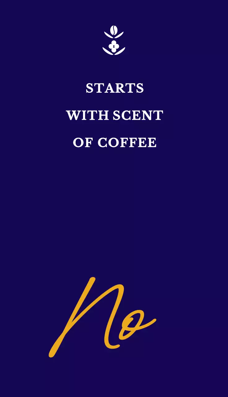 Upscale cafe design with a white and yellow bean-shaped symbol logo