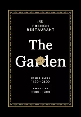 Restoran Prancis dengan hiasan bingkai emas