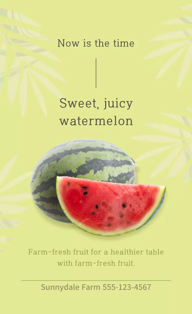 Farm-to-table watermelon sticker