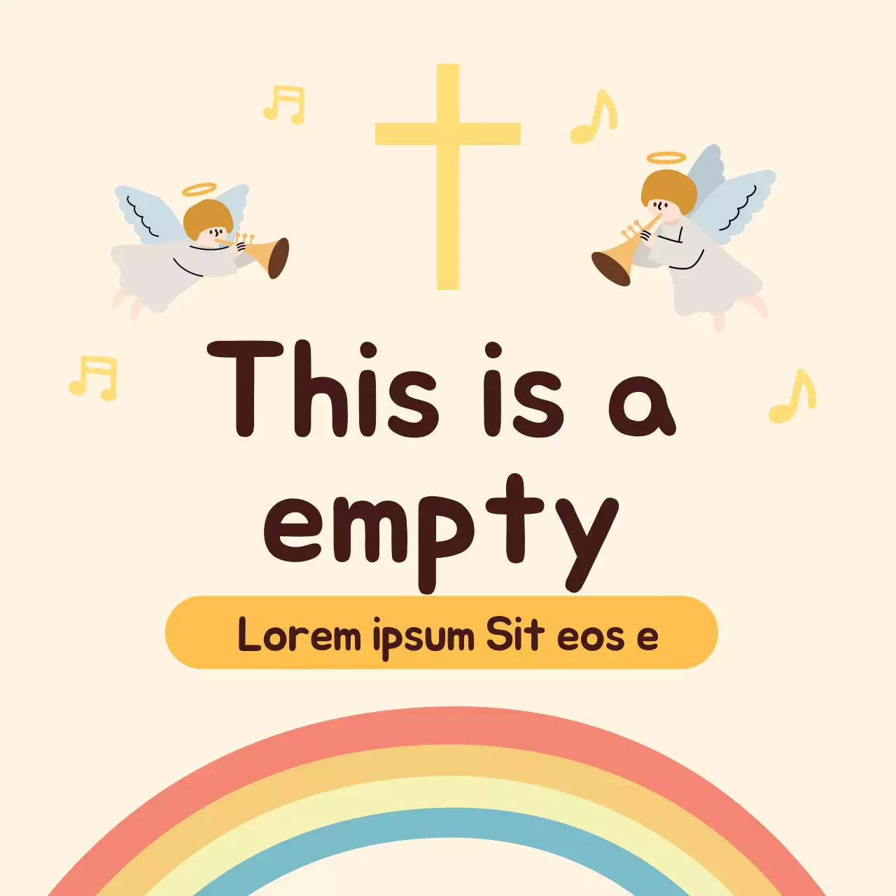 minh họa màu vàng nhà thờ dễ thương corona xa cách xã hội